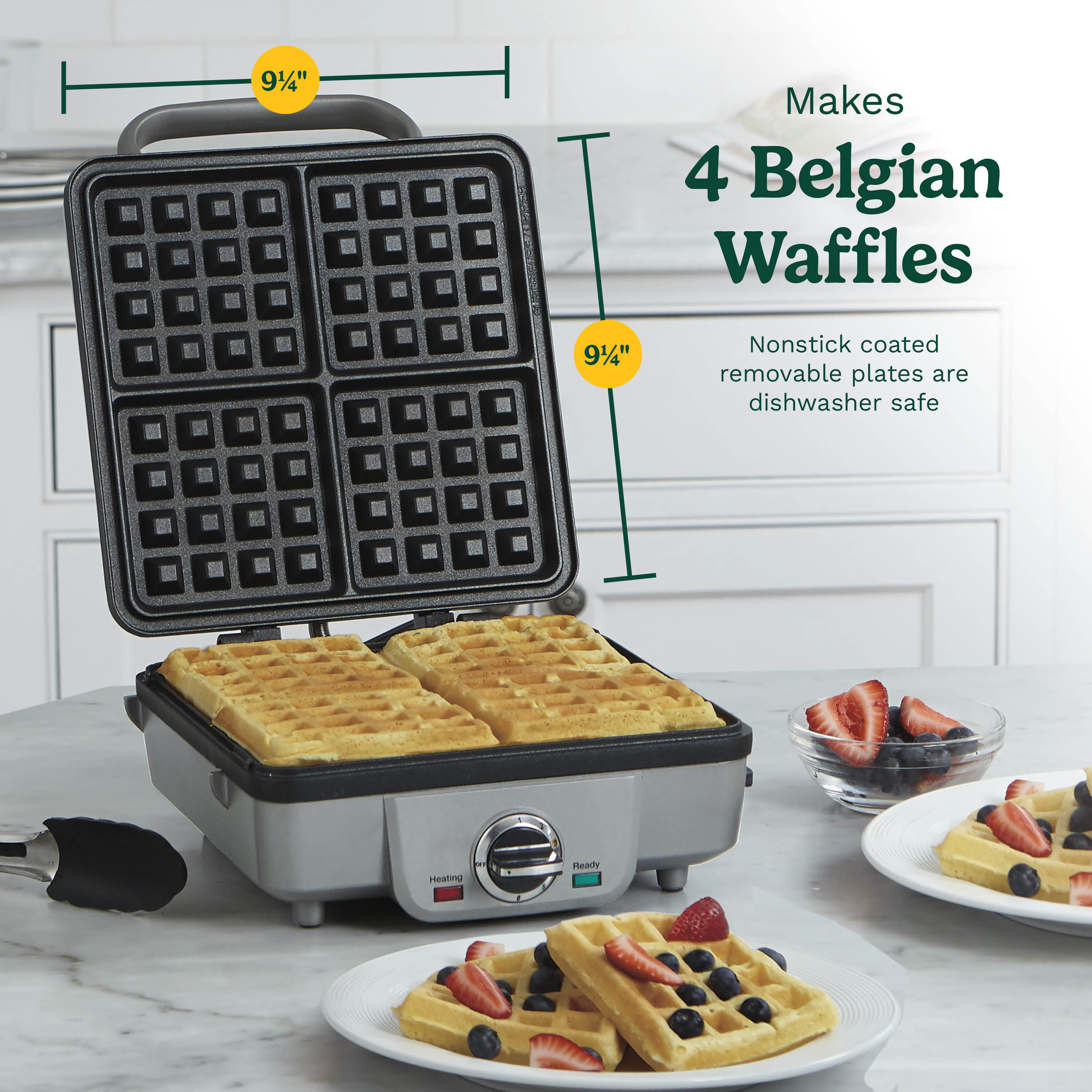 Cuisinart ワッフルメーカー WAF-300P1 Discontinued Belgian Waffle Maker with Pancake Plates - Cuisinart